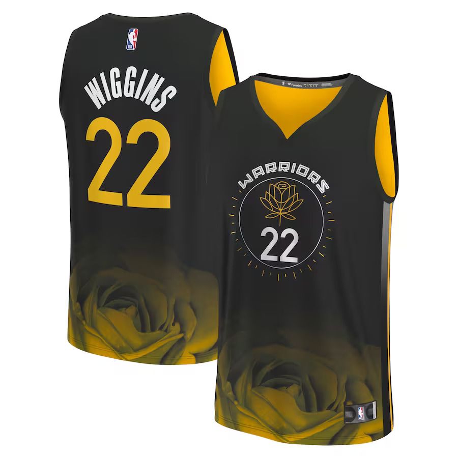Men Golden State Warriors #22 Andrew Wiggins Fanatics Branded Black 2022-23 Fastbreak NBA Jersey